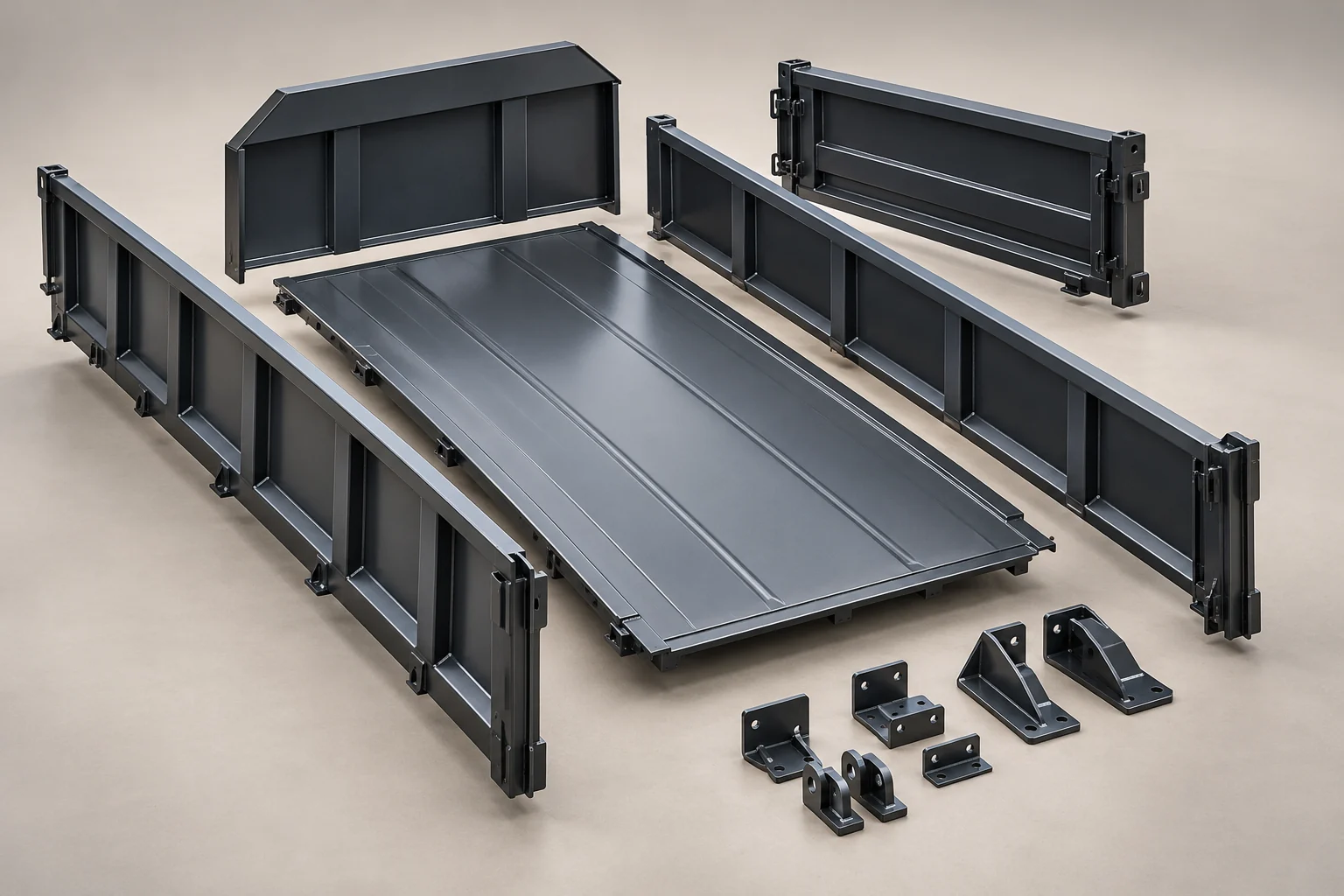body package illustration for a dump trailer parts specification