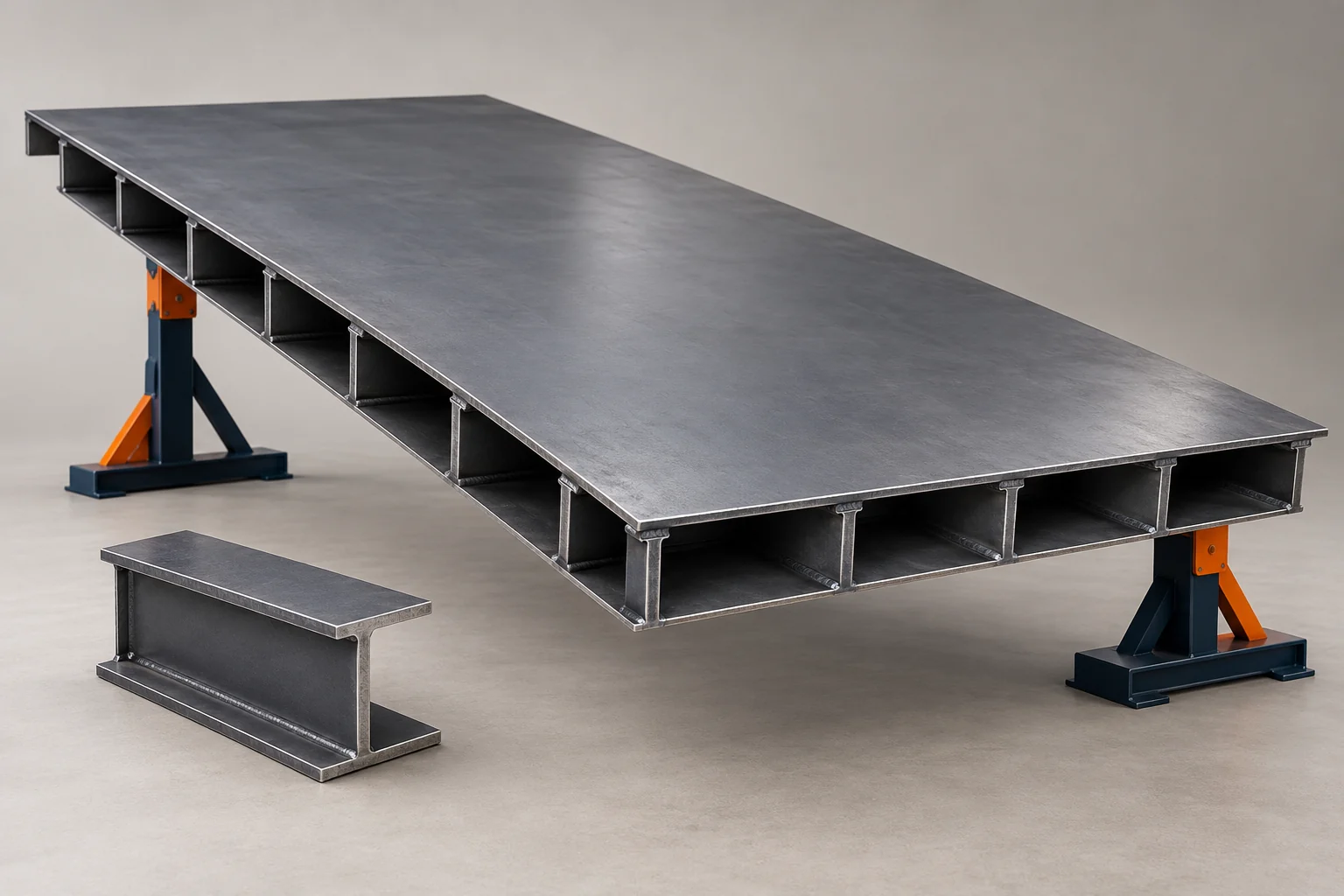 floor detail illustration for a dump trailer parts specification