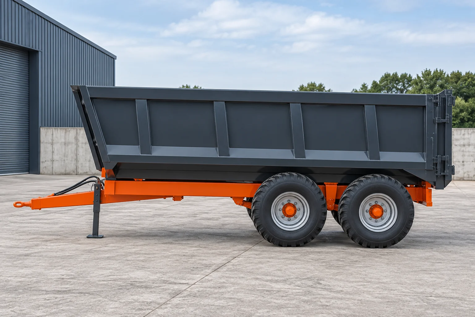 Generic agricultural dump trailer application, side view